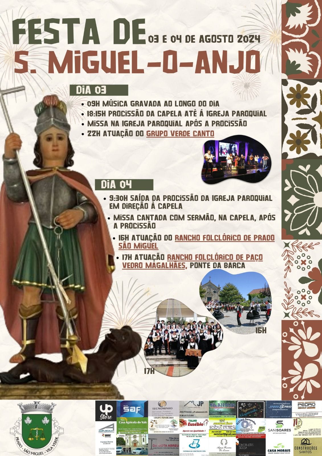 Prado S Miguel Celebra S Miguel o Anjo O Vilaverdense