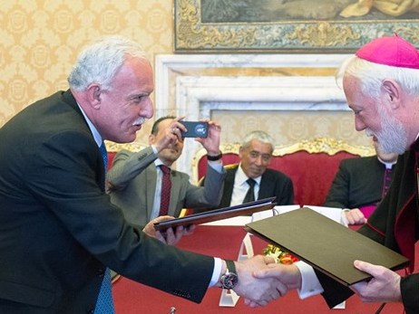 Vaticano anuncia entrada em vigor do acordo que reconhece Estado da Palestina