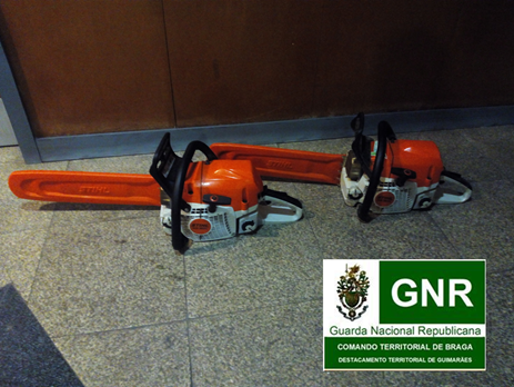 GNR recupera motosserras em Cabeceiras de Basto