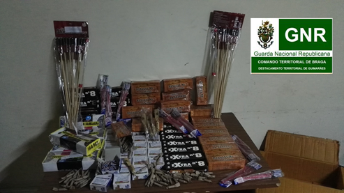 GNR de Fafe apreende milhares de ‘bombas’ e foguetes de Carnaval na posse de desempregado