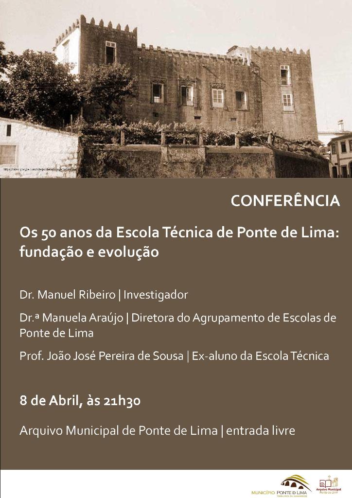 Conferência faz retrospectiva dos 50 anos da Escola Técnica de Ponte de Lima