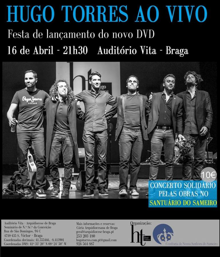 Concerto solidário de Hugo Torres para obras no Sameiro