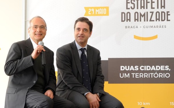 Braga e Guimarães deixam de lado rivalidades (desportivas e não só) e correm juntas ‘Estafeta da Amizade’