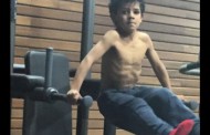 Cristianinho ‘CR7’ copia pai no ginásio