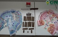 GNR de Vizela deteve homem com duas centenas de doses de haxixe