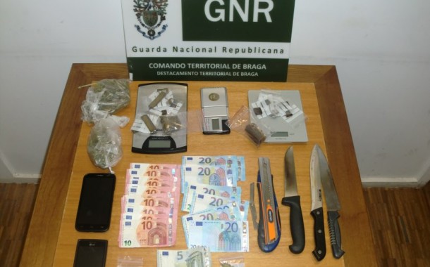 GNR apreende de mais de 150 doses de droga em Vila Verde