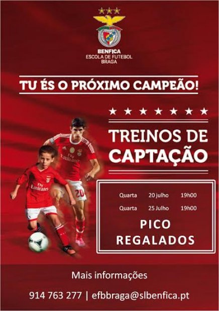 Vila Verde: Pico de Regalados/Escola do Benfica promove treinos de captação