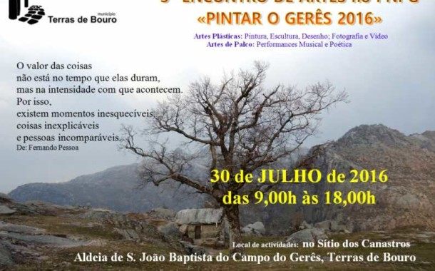 CAMPO DO GERÊS: III Encontro ‘Pintar o Gerês’ no sábado  (dia 30)