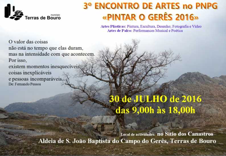 CAMPO DO GERÊS: III Encontro ‘Pintar o Gerês’ no sábado  (dia 30)