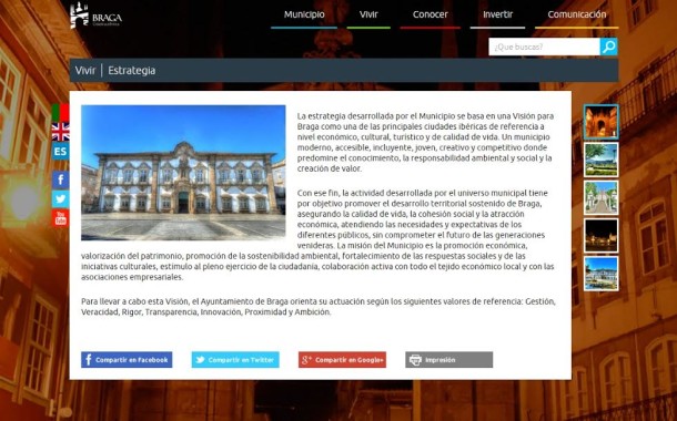Portal da Câmara de Braga já disponível em inglês e espanhol