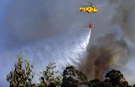 Três meios aéreos combatem fogos florestais na Póvoa de Lanhoso e Cabeceiras de Basto