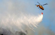 Dois meios aéreos combatem fogos florestais em Braga e Póvoa de Lanhoso