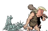 Humor bracarense: “Trump pinta a Casa Branca de dourado” e “Trump substitui obras de arte por calendários porno”