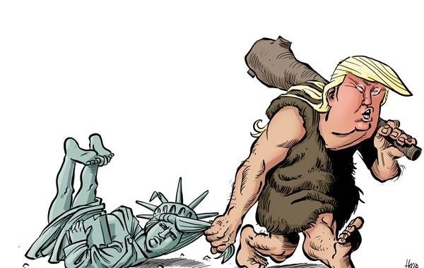 Humor bracarense: “Trump pinta a Casa Branca de dourado” e “Trump substitui obras de arte por calendários porno”