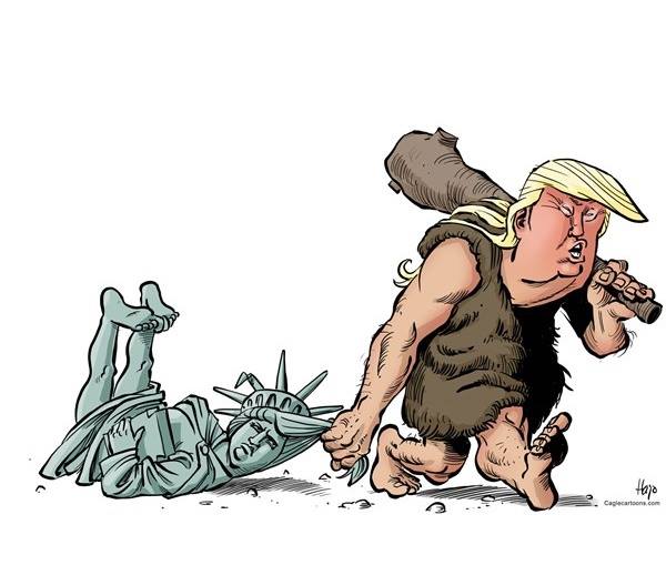 Humor bracarense: “Trump pinta a Casa Branca de dourado” e “Trump substitui obras de arte por calendários porno”