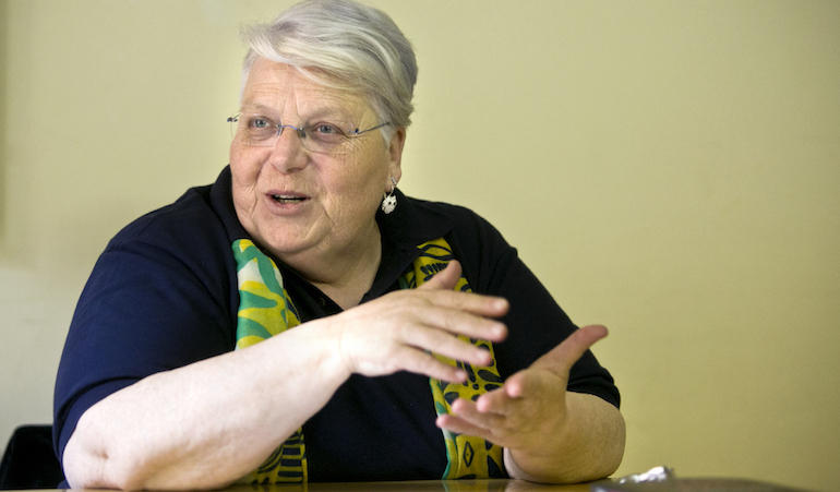 Teóloga Stella Morra na sessão de encerramento do Ano da Misericórdia em Braga