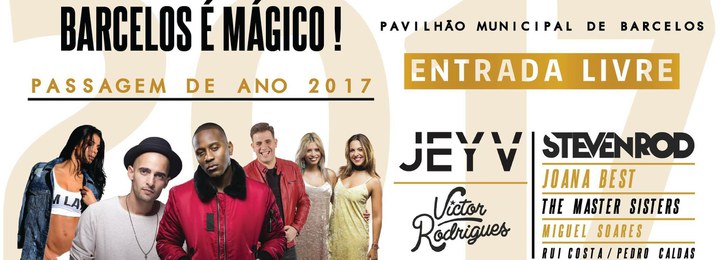 Passagem de ano de Barcelos gratuita com Jey V e Victor Rodrigues