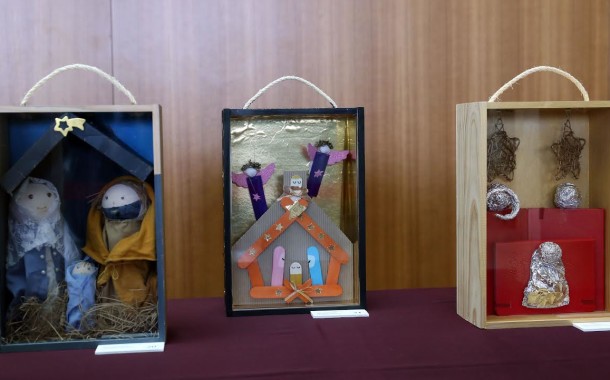 Presépios em exposição no Hospital de Braga