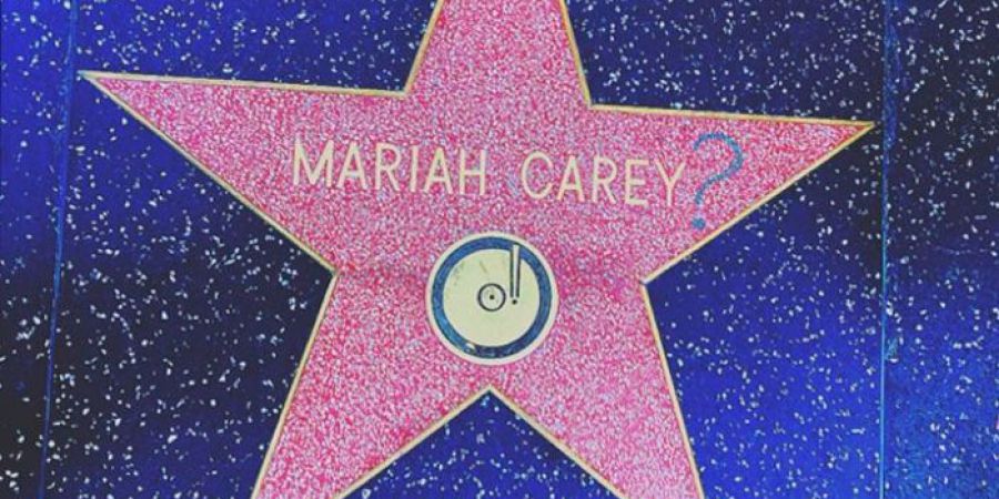 Estrela de Mariah Carey no Passeio da Fama vandalizada
