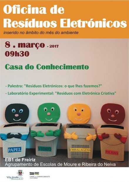 Casa do Conhecimento de Vila Verde recebe esta quarta-feira ‘Oficina de Resíduos Electrónicos’