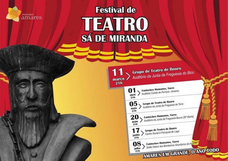 Amares: Festival de Teatro Sá de Miranda arranca este sábado  (11 Mar a 8 Jul)