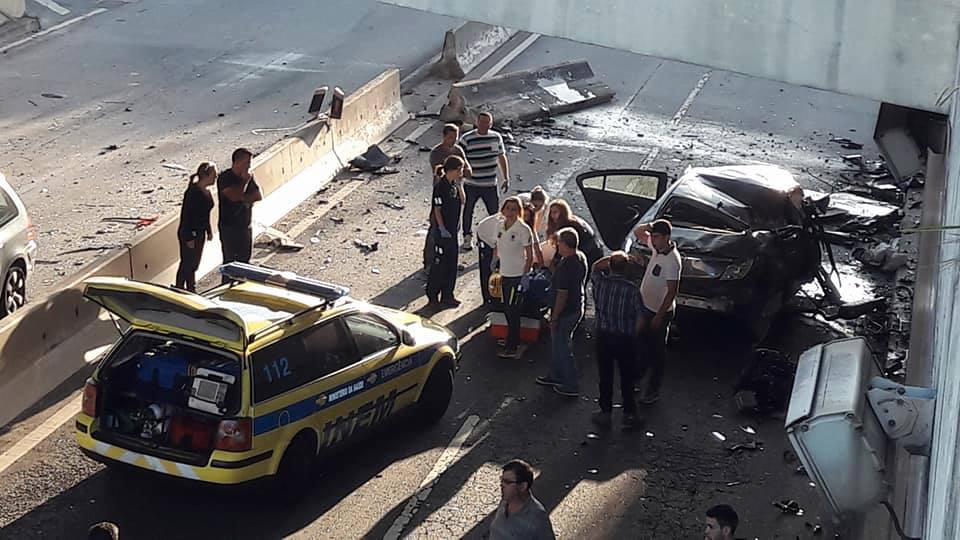 Violento acidente mata condutor e fere a filha de quatro anos em Braga