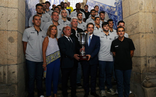 ABC recebido no Salão Nobre dos Paços do Concelho após conquista da Supertaça