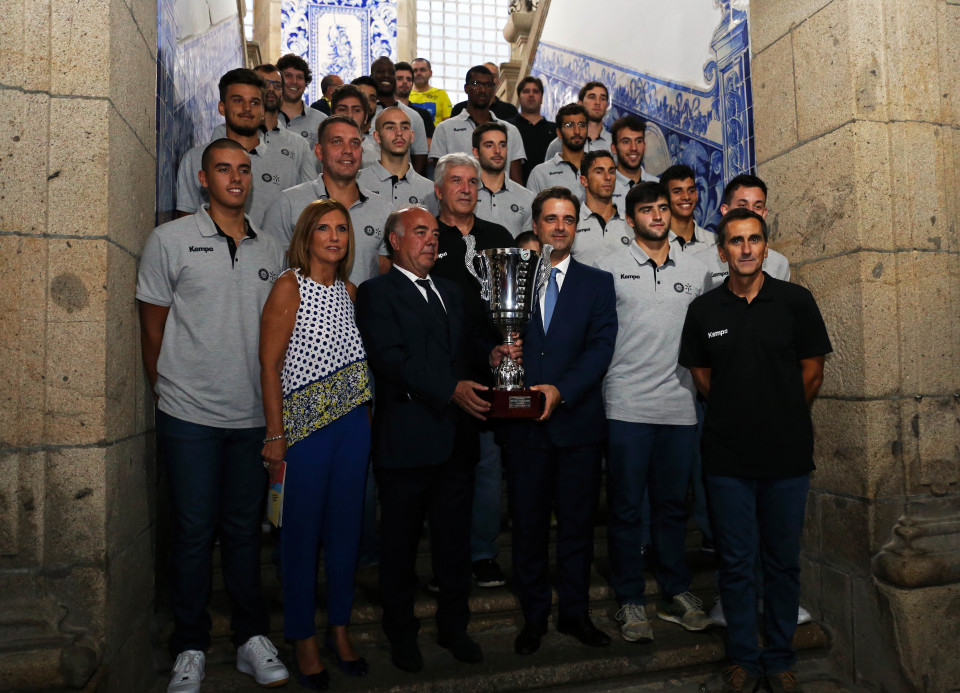 ABC recebido no Salão Nobre dos Paços do Concelho após conquista da Supertaça