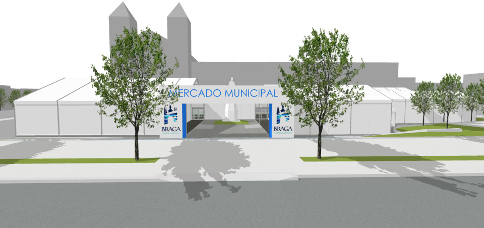 Instalação provisória do mercado de Braga no largo do Pópulo custa mais de 800 mil euros aos cofres da autarquia