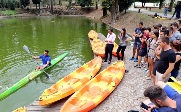 Campeão do Mundo Emanuel Silva dá ‘aula’ sobre canoagem em Braga