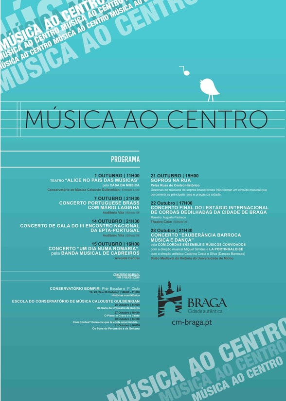 BRAGA: Cidade recebe mais um ‘Música ao Centro’ (OUT)