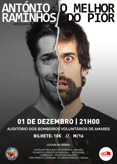 AMARES: AFAA promove espectáculo com António Raminhos (1 DEZ)