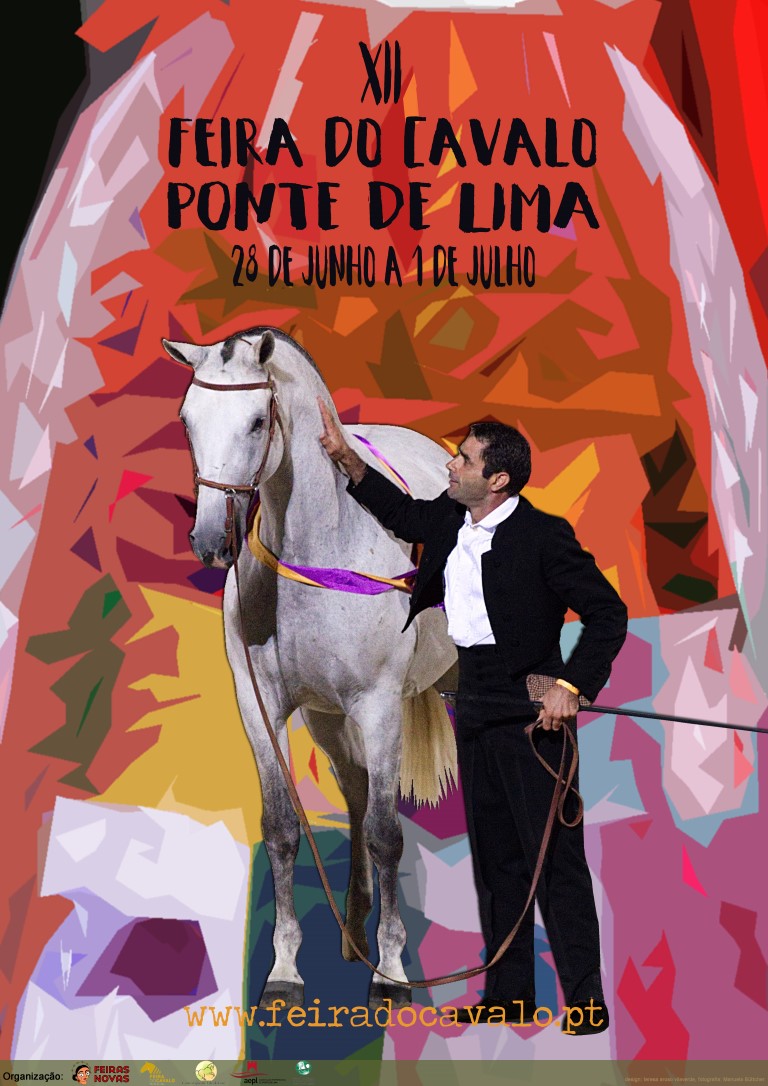Cartaz da Feira do Cavalo de Ponte de Lima 2018 apresentado na Feira Nacional do Cavalo da Golegã