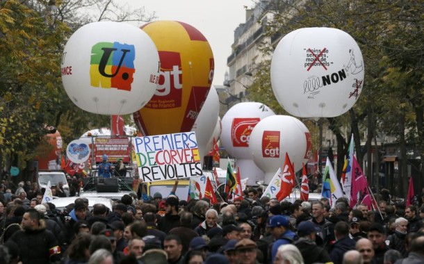 Manifestações em França contra reformas de Macron