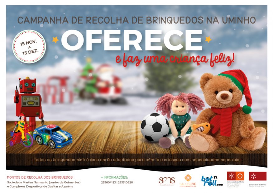 UMinho entrega 20 brinquedos eletrónicos da campanha ‘faz uma criança feliz!’