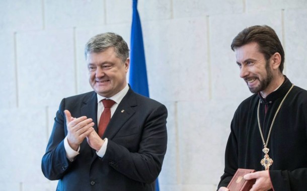 Padre ucraniano de Braga homenageado pelo Presidente Petro Poroshenko