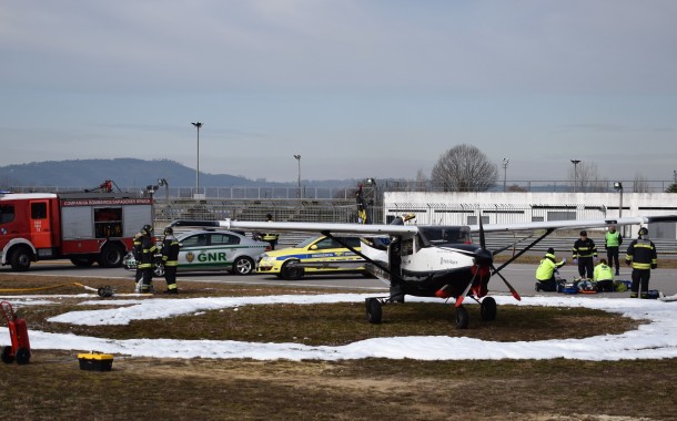 Simulacro no Aeródromo de Braga testa plano de emergência