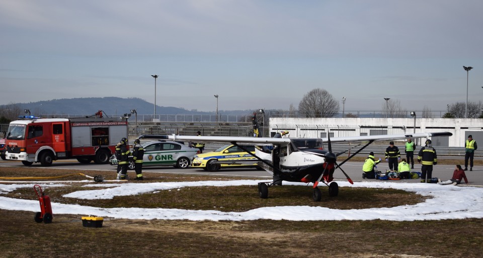 Simulacro no Aeródromo de Braga testa plano de emergência