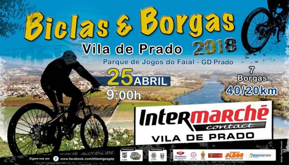 Passeio BTT Biclas e Borgas em Prado no dia 25 de Abril