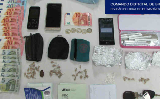 PSP de Famalicão detém dois suspeitos de tráfico de droga com destino a França