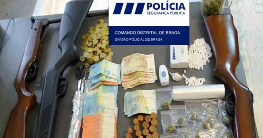 PSP de Braga detém cinco suspeitos de tráfico de droga