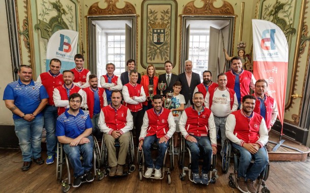 Braga homenageou APD, tricampeã Nacional de Basquetebol em cadeira de rodas.