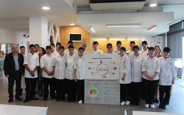 Alunos da EPATV fazem painel dos alimentos