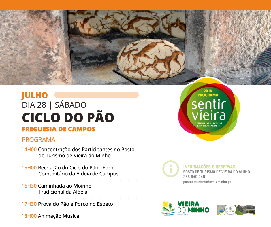 Vieira do Minho mostra sábado o ciclo de fabrico do pão