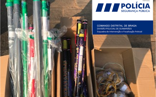 PSP de Guimarães apreendeu artifícios pirotécnicos