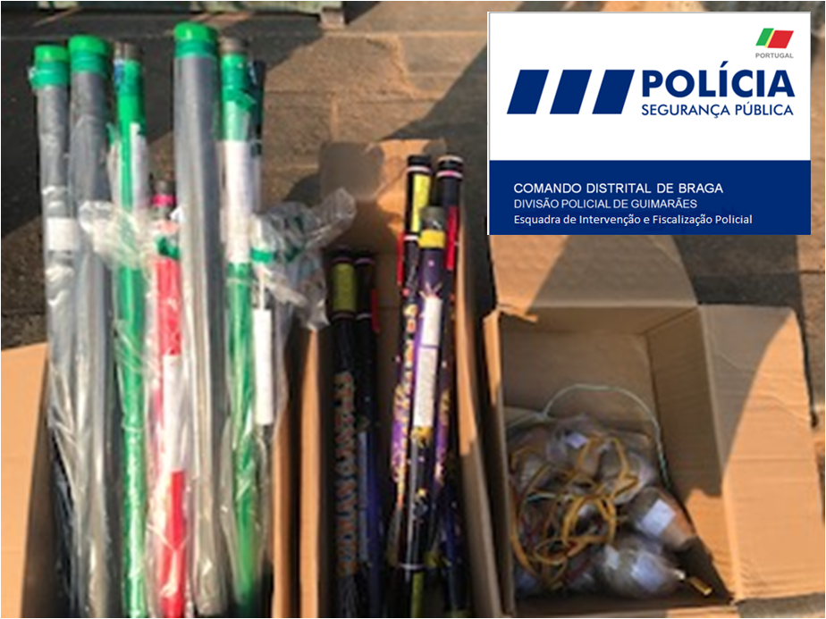 PSP de Guimarães apreendeu artifícios pirotécnicos