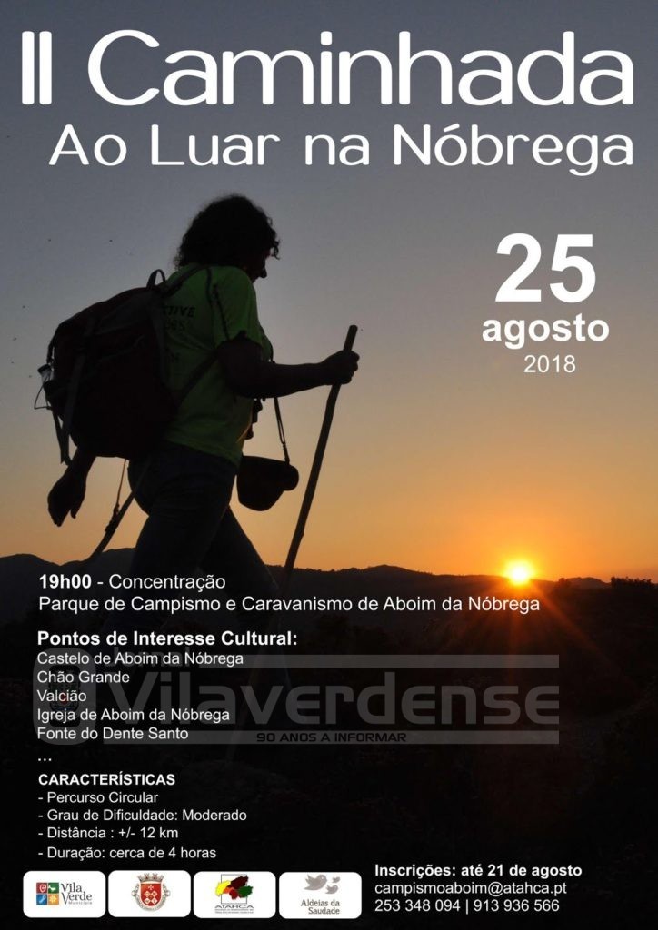 VILA VERDE: Inscrições abertas até esta terça-feira para II Caminhada ‘Ao Luar na Nóbrega’
