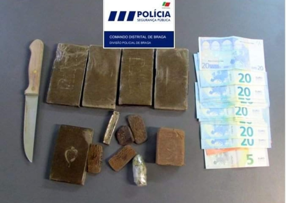 PSP detém dois homens por tráfico de droga em café de Braga