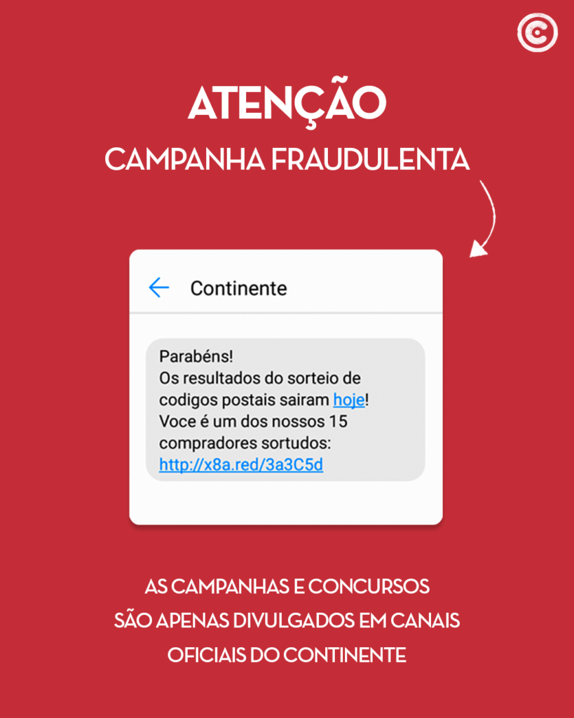 ‘Continente’ alerta para a circulação de campanhas fraudulentas em nome da marca