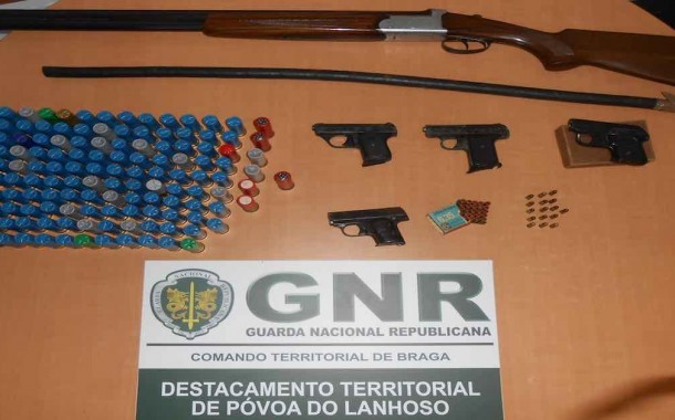 GNR apreende armas a homem que ameaçou familiares em Amares